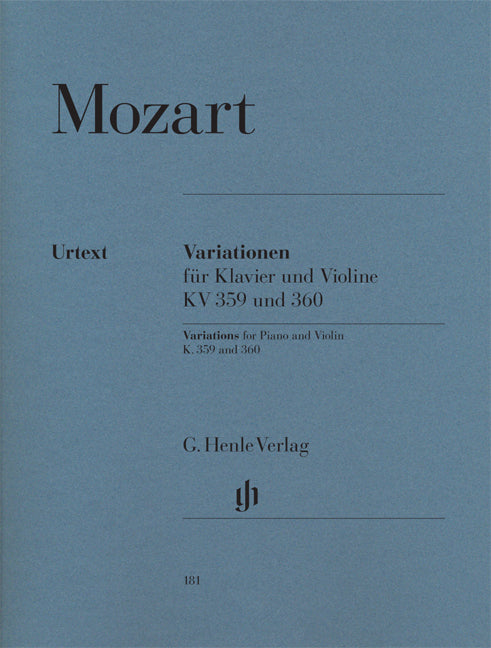 Variations pour piano et violon | Wolfgang Amadeus Mozart