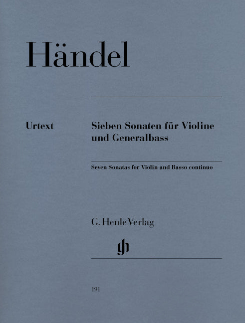 Sept sonates pour violon et basse continue | Georg Friedrich Händel
