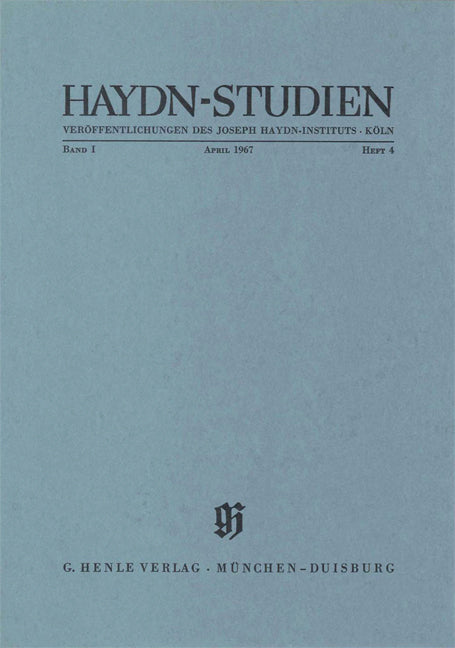 Haydn-Studien, vol. 1 n° 4