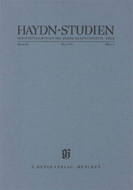 Haydn-Studien, vol. 4 n° 1