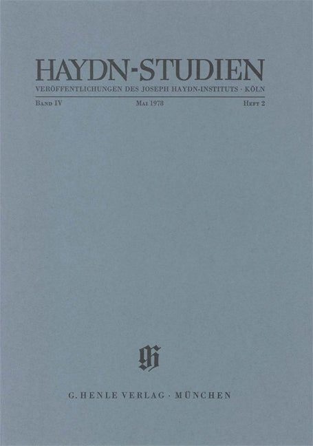Haydn-Studien, vol. 4 n° 2