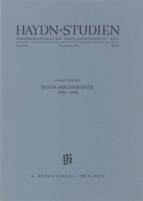 Haydn-Studien, vol. 6 n° 3
