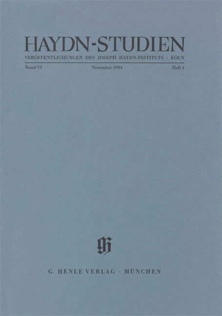 Haydn-Studien, vol. 6 n° 4