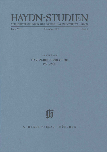 Haydn-Studien, vol. 8 n° 2