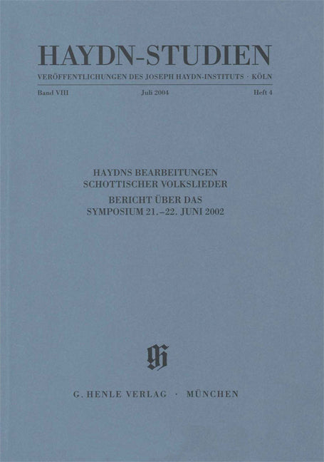 Haydn-Studien, vol. 8 n° 4
