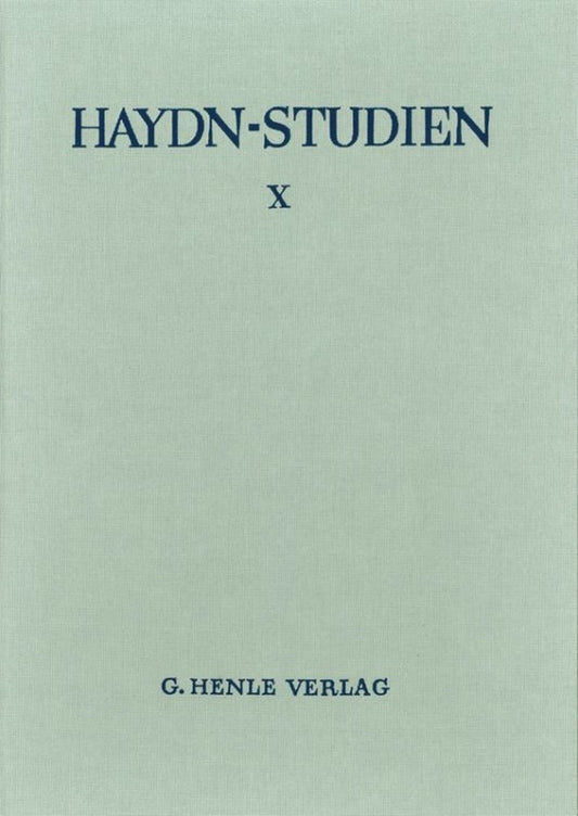 Haydn-Studien - Couverture 10 | Franz Joseph Haydn