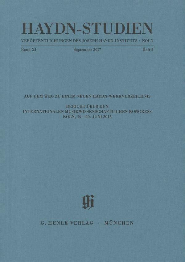 Haydn-Studien, vol. 11 n° 2
