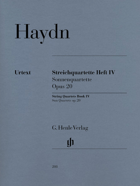 Quatuors à cordes - Cahier IV - Quatuors du Soleil, op. 20 | Franz Joseph Haydn