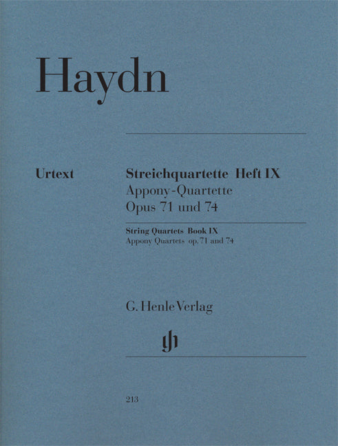 Quatuors à cordes - Cahier IX, op. 71 et 74 | Franz Joseph Haydn