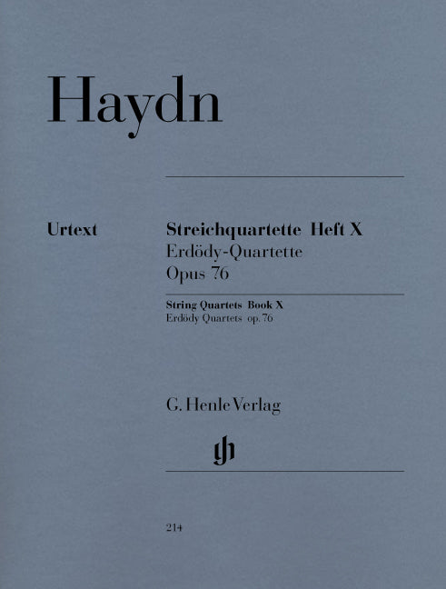 Quatuors à cordes - Cahier X, Quatuors Erdödy, op. 76 | Franz Joseph Haydn
