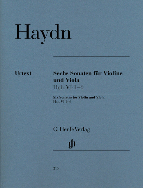 Six sonates pour violon et alto, Hob. VI:1-6 | Franz Joseph Haydn