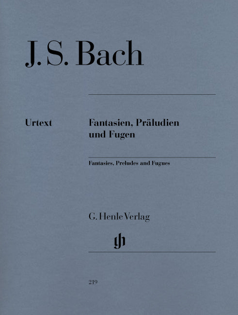 Fantaisies, préludes et fugues | Johann Sebastian Bach | Piano | Livre | HN 219