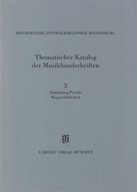 Collection Proske, bibliothèque de portefeuilles | éd. Bayerische Staatsbibliothek