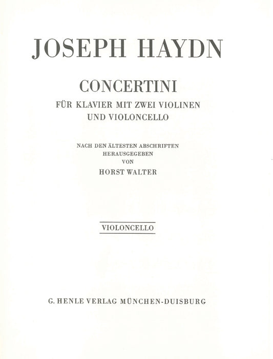Concertini pour piano | Franz Joseph Haydn | Violoncelle