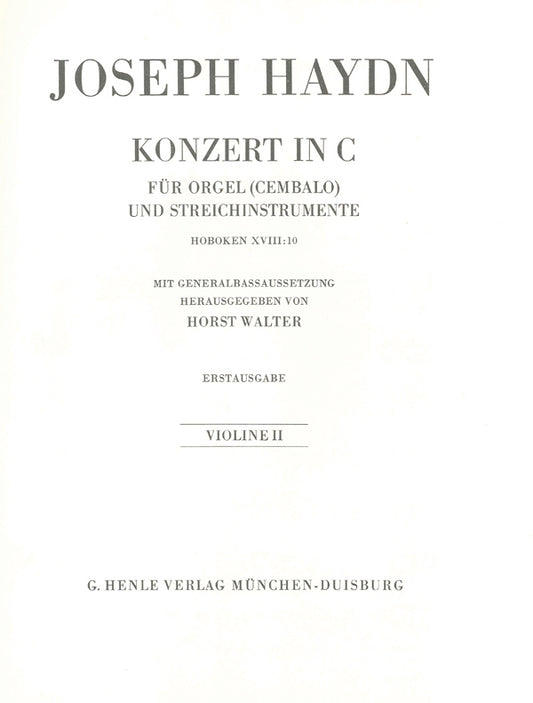 Concerto pour orgue | Franz Joseph Haydn | Orgue | Livre | HN 313