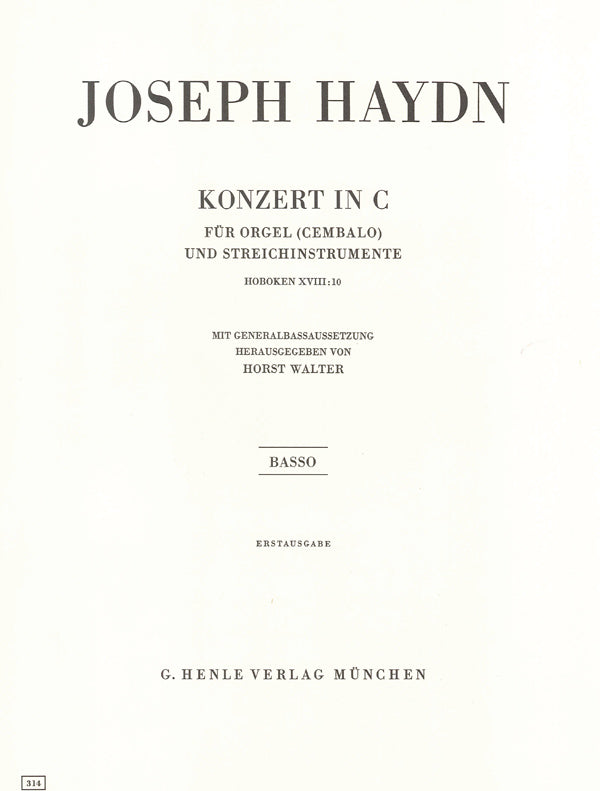 Concerto pour orgue | Franz Joseph Haydn | Orgue | Livre | HN 314