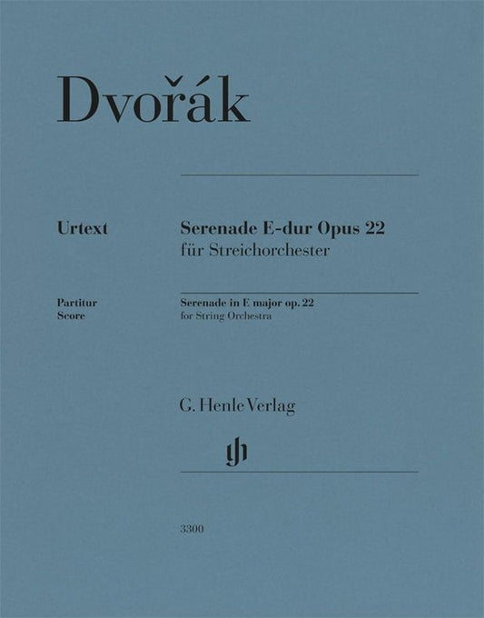 Sérénade en mi majeur, op. 22 | Antonin Dvorak | Orchestre à cordes | Partition