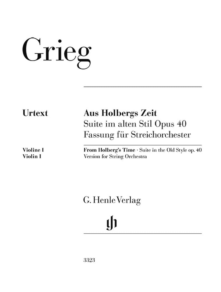 Suite Holberg, op. 40 | Edvard Grieg | Ensemble de chambre | Partie séparée | 3323