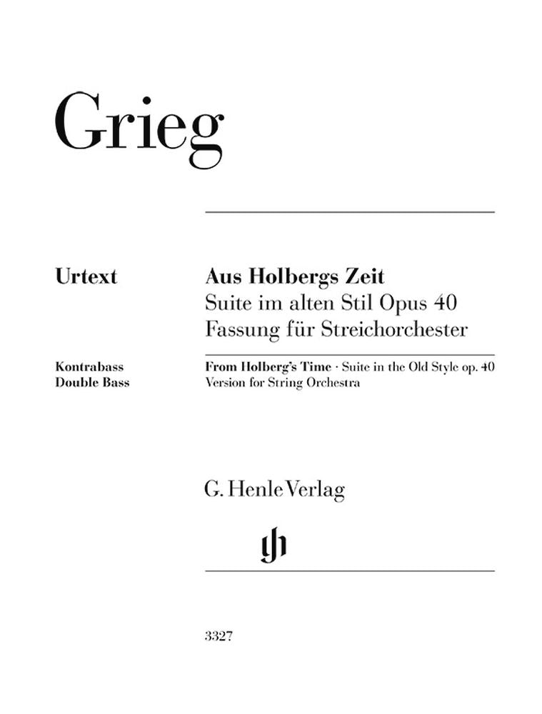 Suite Holberg, op. 40 | Edvard Grieg | Ensemble de chambre | Partie séparée | 3327