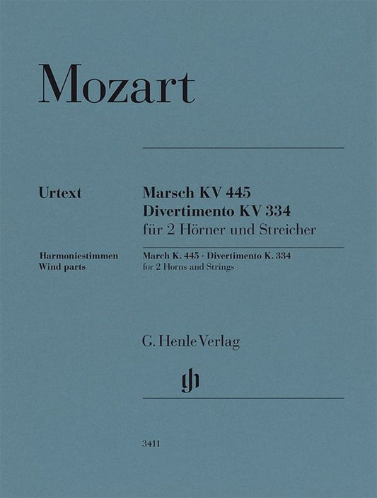 Marche, K. 445, et Divertimento, K. 334 | Wolfgang Amadeus Mozart | Orchestre à cordes | Jeu de parties | HN 3411
