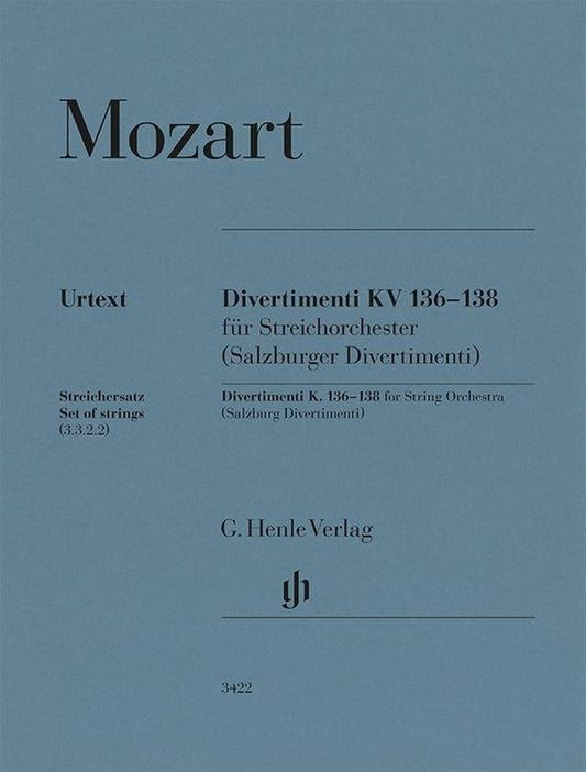 Divertimenti, K. 136-138 | Wolfgang Amadeus Mozart | Orchestre | Jeu de parties