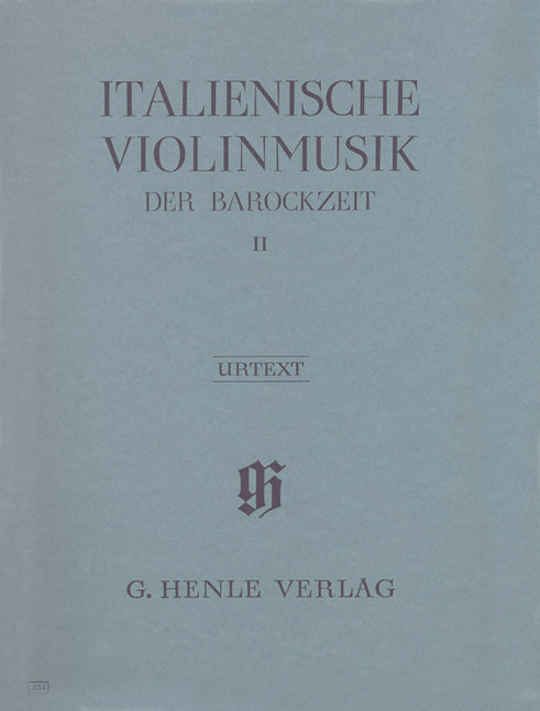 Italienische Violinmusik der Barockzeit 2, Livre pour violon et Piano