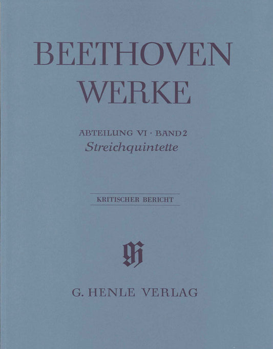Quintettes à cordes - Commentaire critique | Ludwig van Beethoven