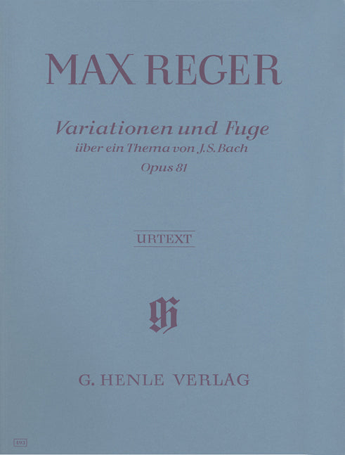 Variations sur un thème de J.-S. Bach, opus 81 | Max Reger
