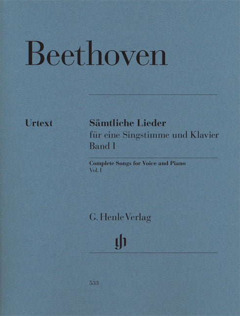 Tous les lieder - Volume I | Ludwig van Beethoven | Voix | Livre