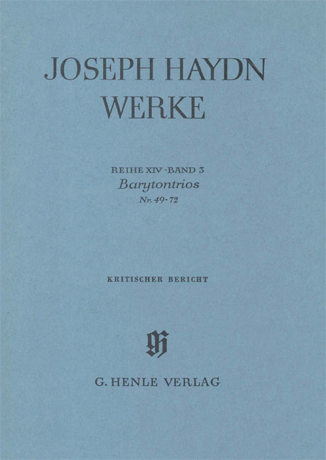 Trios pour baryton 49-72 - Édition reliée toile | Franz Joseph Haydn