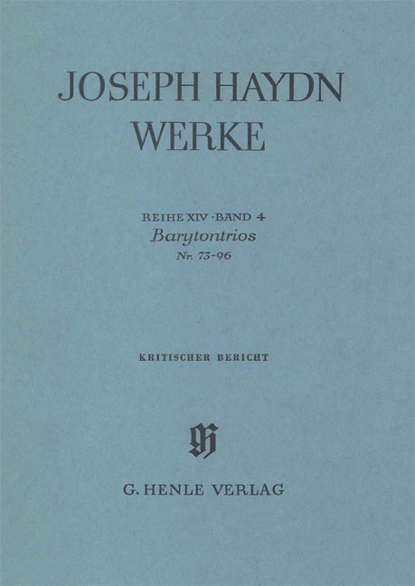 Trios pour baryton 73-96 - Commentaire critique | Franz Joseph Haydn