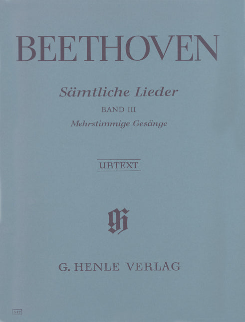 Mélodies complètes pour voix et piano - Volume III | Ludwig van Beethoven | Voix | Livre