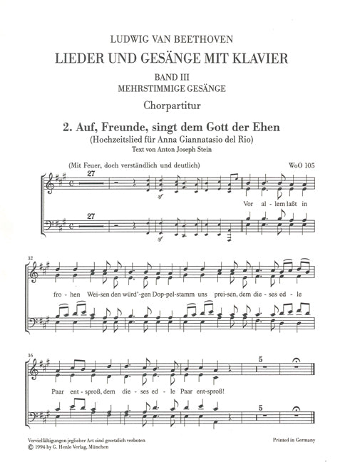 Mélodies complètes pour voix et piano - Volume III | Ludwig van Beethoven | Voix | Partition
