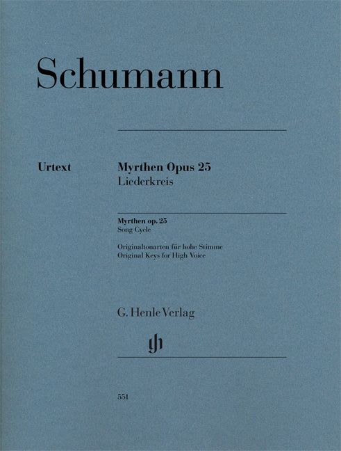Myrthen (Myrtes), op. 25 | Robert Schumann | Voix | Réduction pour piano | 551