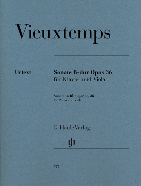 Sonate en si bémol majeur, opus 36, pour piano et alto | Henri Vieuxtemps