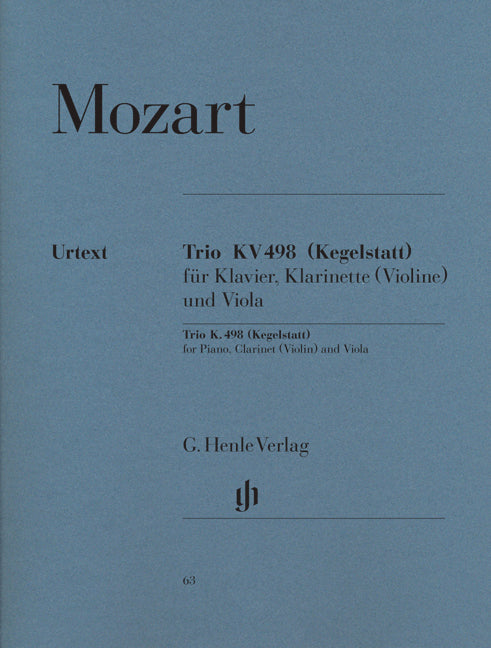 Trio, K. 498, pour piano, clarinette | Wolfgang Amadeus Mozart
