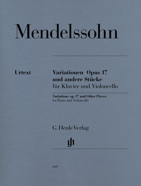 Variations, opus 17, et autres pièces | Felix Mendelssohn Bartholdy