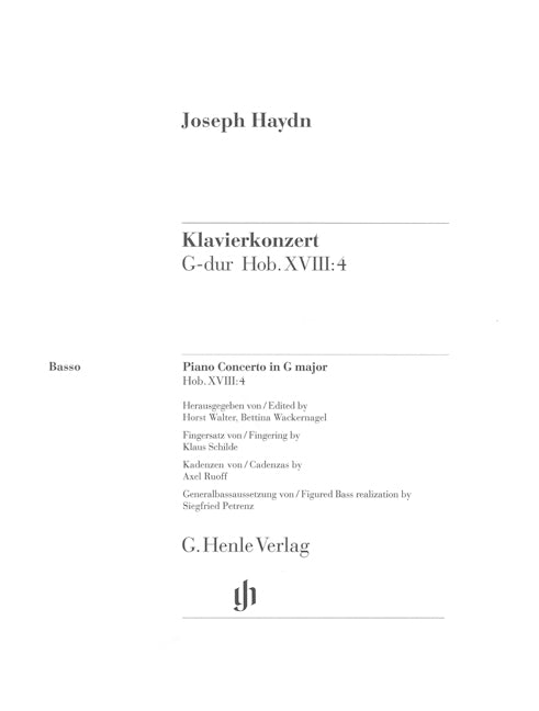 Concerto pour piano en sol majeur, Hob. XVIII | Franz Joseph Haydn | Orchestre