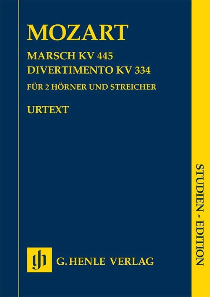 Marche, K. 445, et Divertimento, K. 334 | Wolfgang Amadeus Mozart | Orchestre à cordes | Partition d'étude
