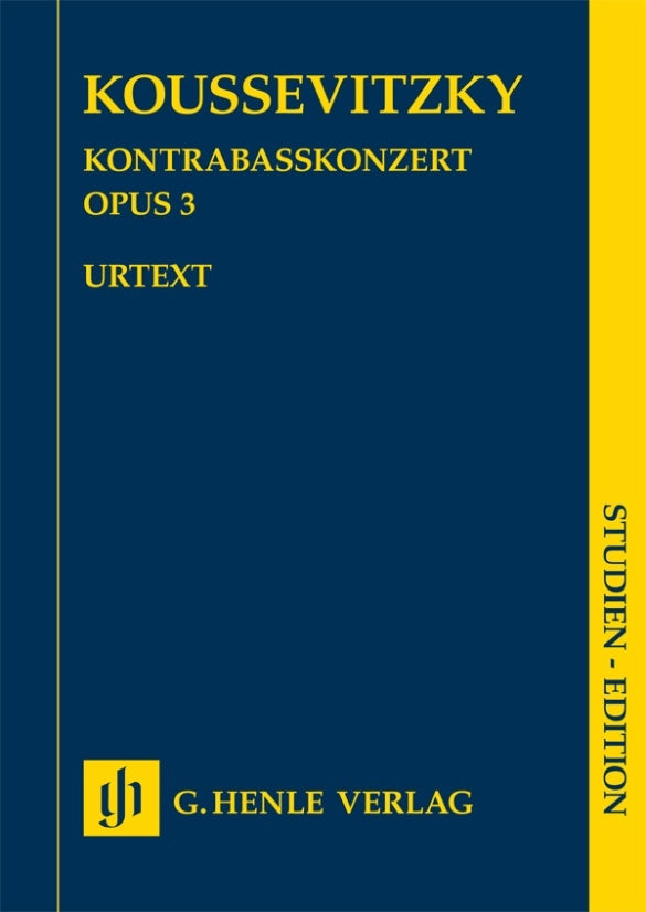 Concerto pour contrebasse, op. 3 | Serge Koussevitzky | Contrebasse | Partition d'étude