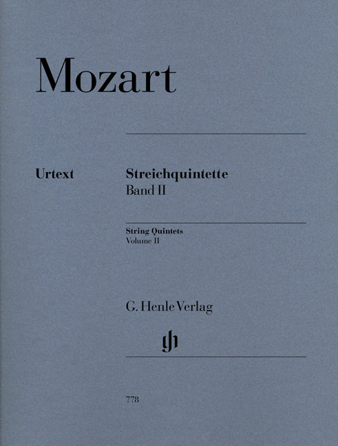 Quintettes à cordes - Volume II | Wolfgang Amadeus Mozart | Quintette à cordes