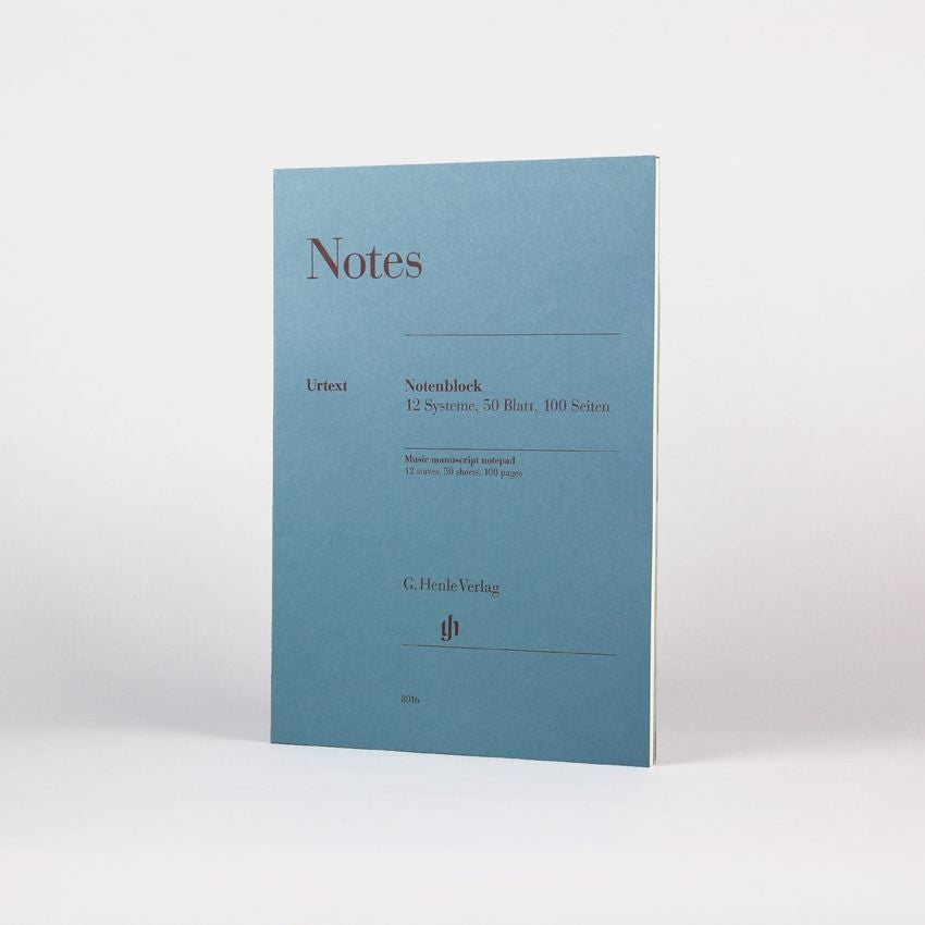Bloc-notes de musique - 12 portées - 50 feuilles