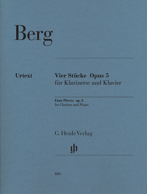Quatre pièces pour clarinette et piano, op. 5 | A. Berg