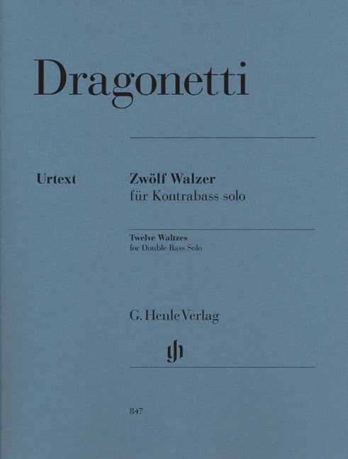 Douze valses, pour contrebasse seule | D. Dragonetti
