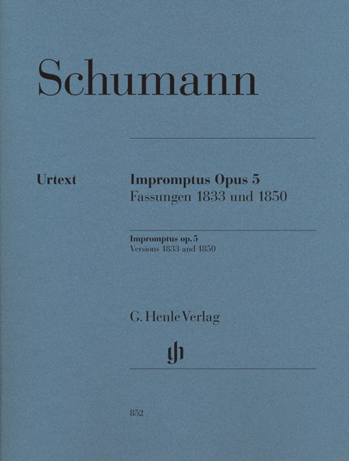 Impromptus Op.5 - Fassungen 1833 Und 1850 de Robert Schumann, Livre pour piano