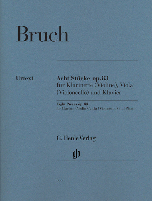 8 pièces pour clarinette (violon), alto (violoncelle) et piano | Max Bruch
