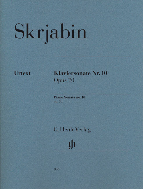 Sonate pour piano n° 10, op. 70 - Urtext Henle | Alexander Skrjabin