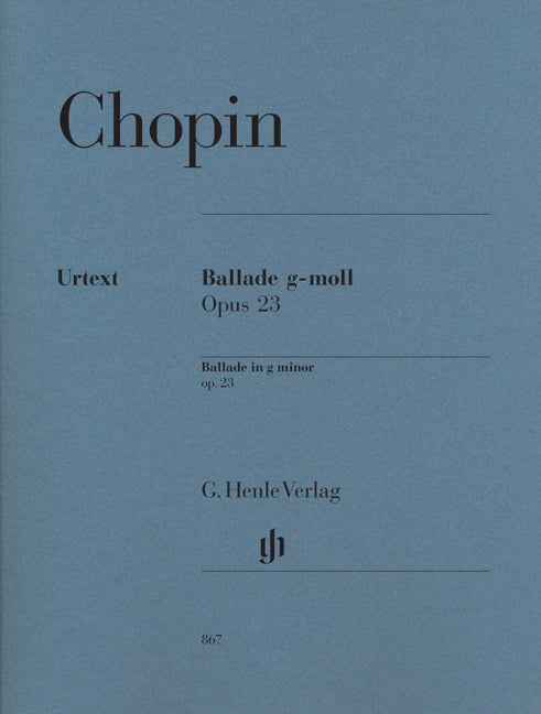 Ballade en sol mineur, op. 23 | Frédéric Chopin | Piano