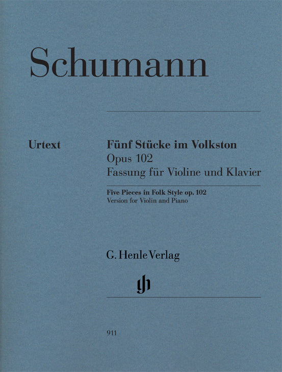 Cinq pièces dans le style populaire, op. 102 - version violon | Robert Schumann
