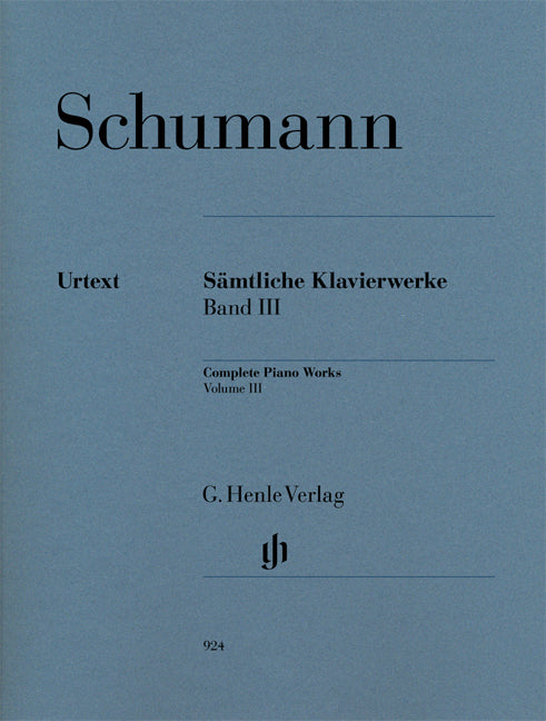 Œuvres complètes pour piano - Volume 3 | Robert Schumann | Piano | Livre